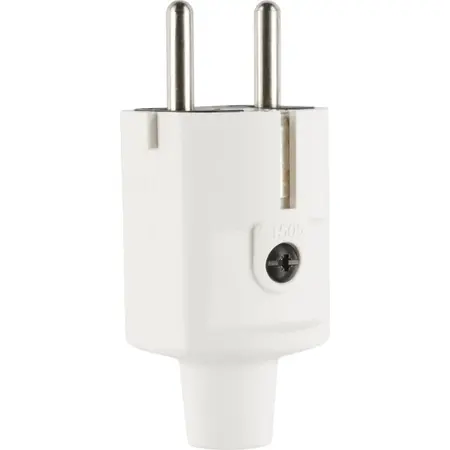 ABL Compact geaarde stekker schuko TPE wit IP20 type 1505