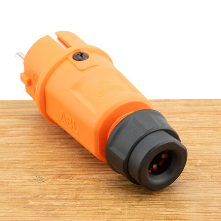 ABL Hightech stekker SCHUKO & Frans/Belgisch Elamid oranje IP54