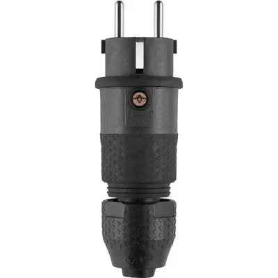 ABL ABL Professional geaarde stekker (100000068) SCHUKO/Frans-Belgisch 16A IP54 zwart