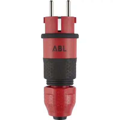 ABL ABL Professional geaarde stekker (100000069) SCHUKO/Frans-Belgisch 16A IP54 rood