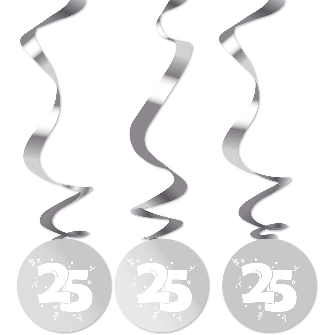Rotorspiralen Metallic Zilver 25 (3ST)
