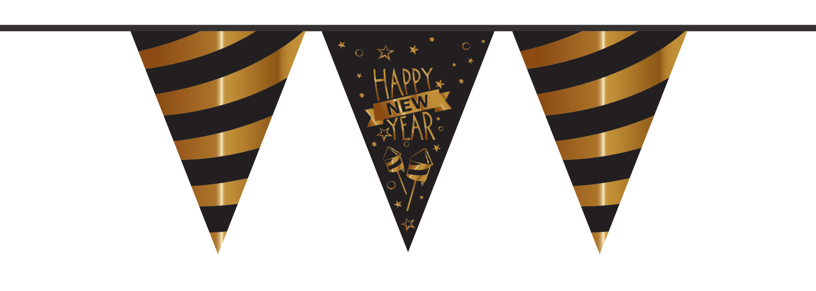 Vlaggenlijn Happy New Year (10M)