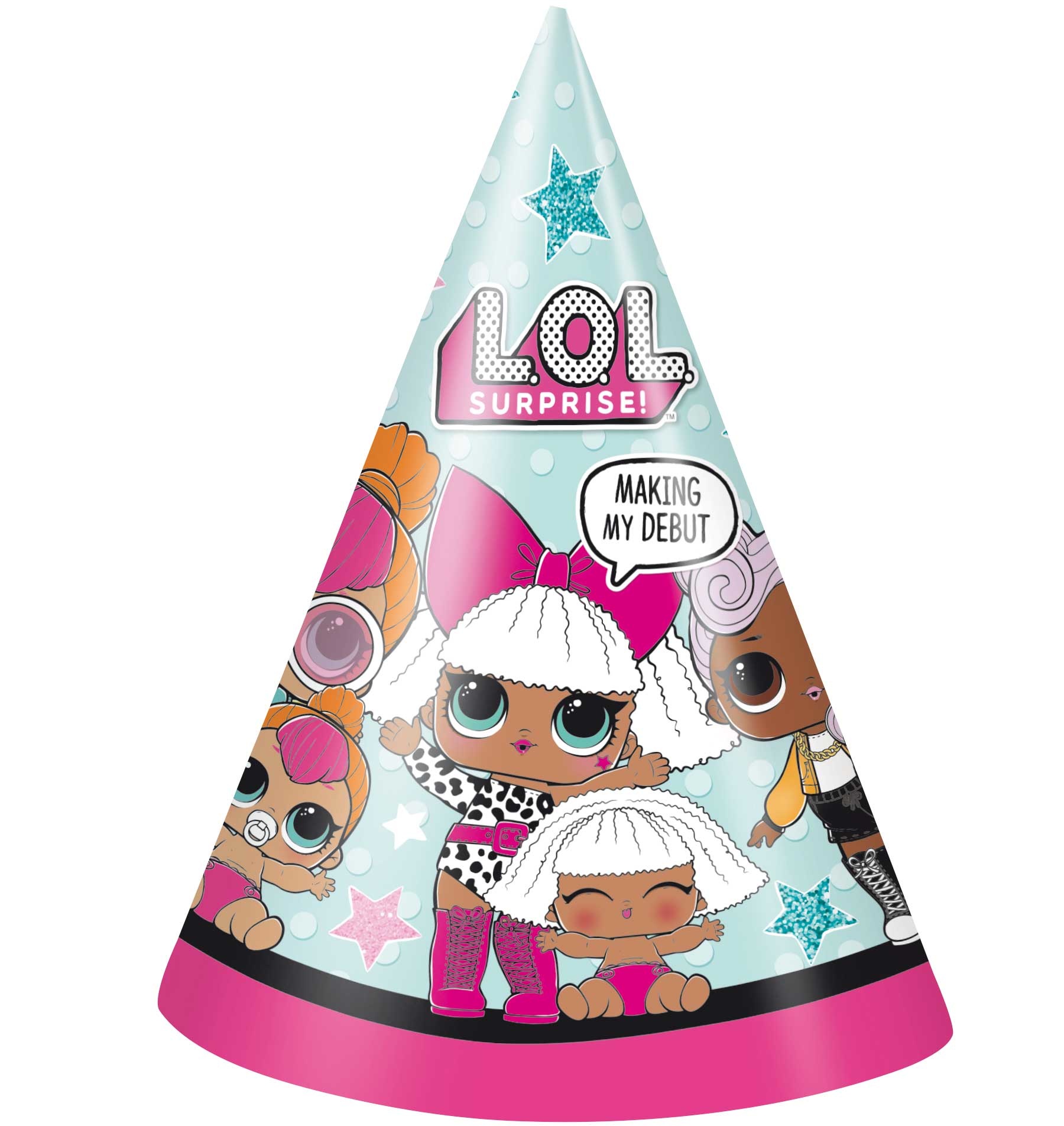 Feesthoedjes L.O.L. Surprise (8ST)