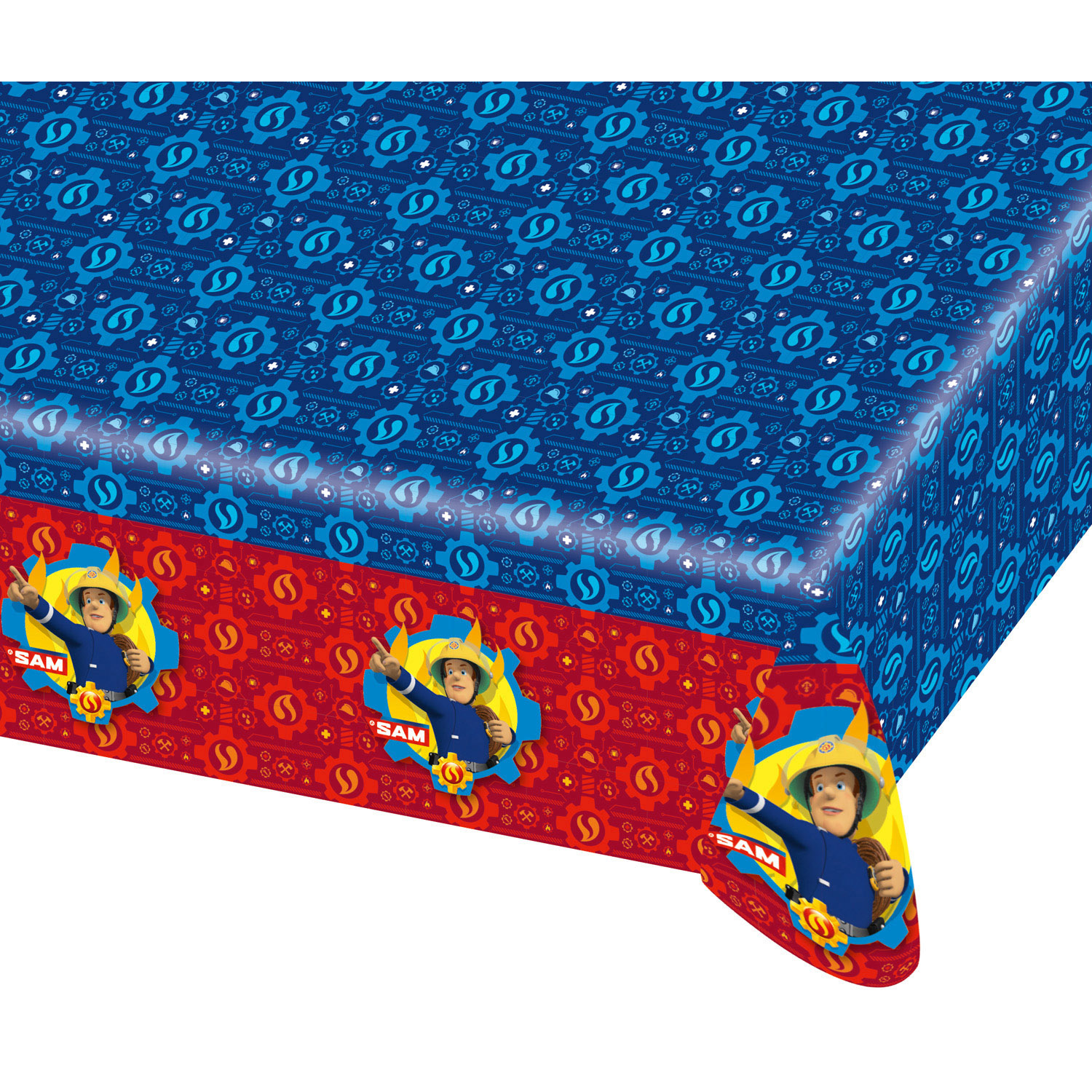 Plastic Tafelkleed Brandweerman Sam 120cm x 180cm