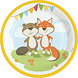 Amscan Borden Fox & Beaver 23CM (8ST) Amscan Borden Fox & Beaver 23CM (8ST)