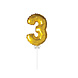 Party Factory NL Folie Ballon "3" Goud (40CM) Party Factory NL Folie Ballon "3" Goud (40CM)