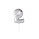Party Factory NL Folie Ballon "2" Zilver (40CM) Party Factory NL Folie Ballon "2" Zilver (40CM)