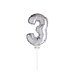 Party Factory NL Folie Ballon "3" Zilver (40CM) Party Factory NL Folie Ballon "3" Zilver (40CM)