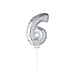 Party Factory NL Folie Ballon "6" Zilver (40CM) Party Factory NL Folie Ballon "6" Zilver (40CM)