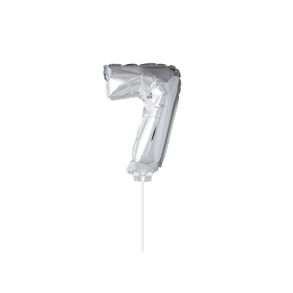 Folie Ballon "7" Zilver (40CM)
