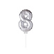 Party Factory NL Folie Ballon '8" Zilver (40CM) Party Factory NL Folie Ballon '8" Zilver (40CM)