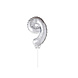 Party Factory NL Folie Ballon "9" Zilver (40CM) Party Factory NL Folie Ballon "9" Zilver (40CM)