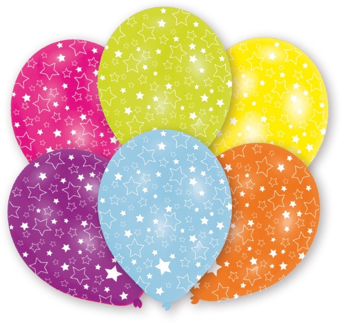 Ballonnen Metallic Stars 27.5CM (6ST)