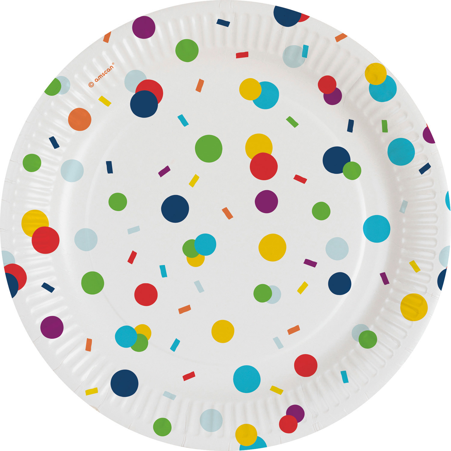 Borden Confetti Birthday Dots 18CM (8ST)