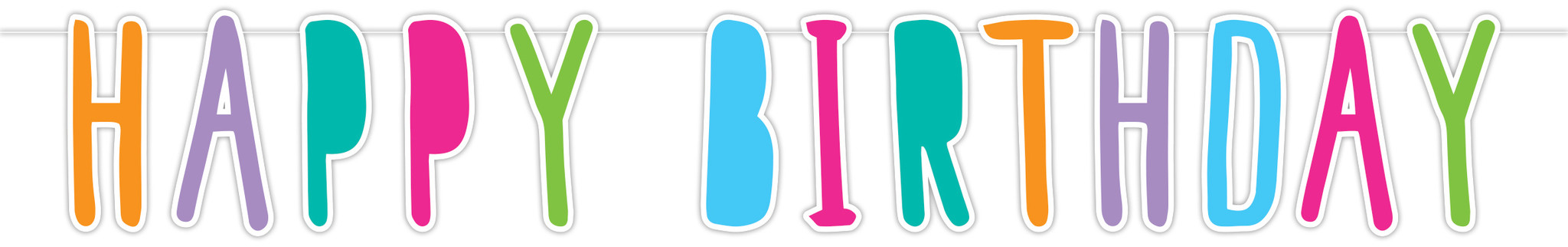 Letterslinger "Happy Birthday Pastel" 1.8M