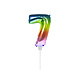 Folat Folie Ballon Multicolor "7" 36CM Folat Folie Ballon Multicolor "7" 36CM