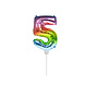 Folat Folie Ballon Multicolor "5" 36CM Folat Folie Ballon Multicolor "5" 36CM