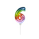 Folat Folie Ballon Multicolor "6" 36CM Folat Folie Ballon Multicolor "6" 36CM