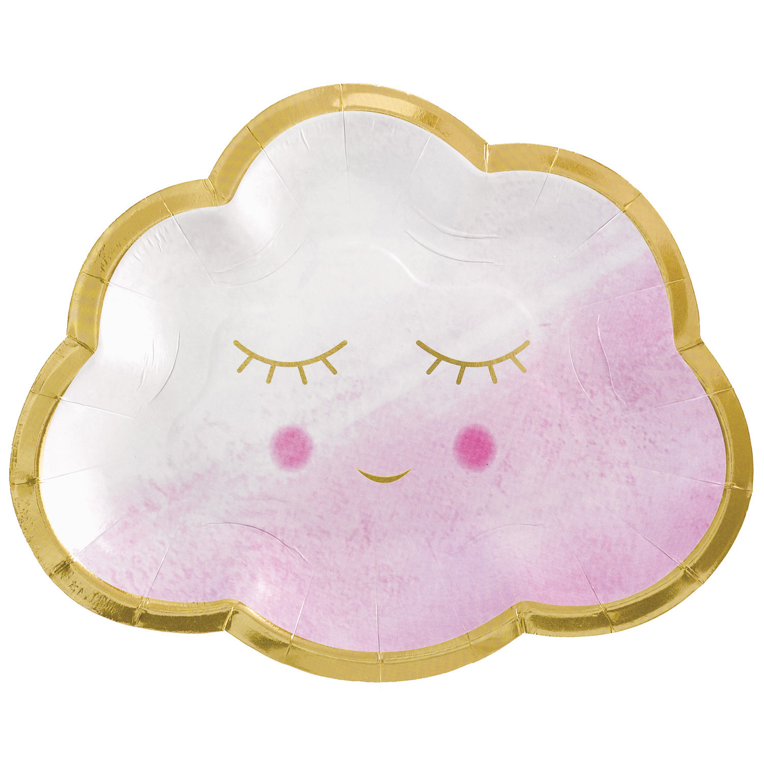 Bordjes "Oh Baby" Roze Happy Smile 16.5cm (8ST)