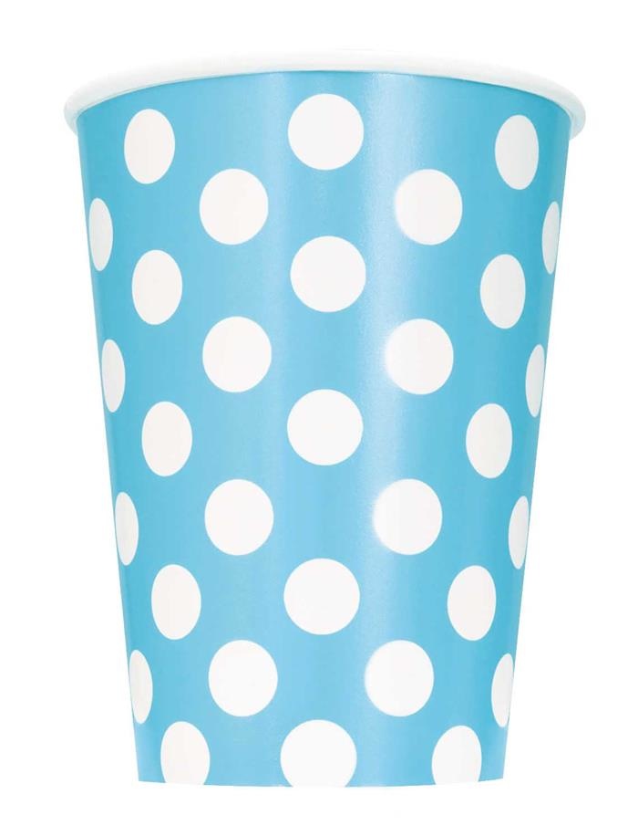 Bekertjes Stippen Baby Blauw 350ML (6ST)