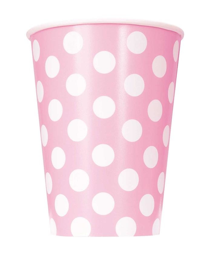 Bekertjes Stippen Baby Roze 350ML (6ST)