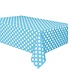 Unique Plastic Tafelkleed Stippen Baby Blauw 140cm x 274cm Unique Plastic Tafelkleed Stippen Baby Blauw 140cm x 274cm