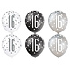 Unique Ballonnen 16 Jaar Zwart & Zilver 30CM (6ST) Unique Ballonnen 16 Jaar Zwart & Zilver 30CM (6ST)