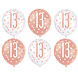 Unique Ballonnen 13 Jaar Rosé Goud & Wit 30CM (6ST) Unique Ballonnen 13 Jaar Rosé Goud & Wit 30CM (6ST)
