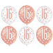 Unique Ballonnen 16 Jaar Rosé Goud & Wit 30CM (6ST) Unique Ballonnen 16 Jaar Rosé Goud & Wit 30CM (6ST)
