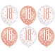 Unique Ballonnen 18 Jaar Rosé Goud & Wit 30CM (6ST) Unique Ballonnen 18 Jaar Rosé Goud & Wit 30CM (6ST)