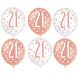 Unique Ballonnen 21 Jaar Rosé Goud & Wit 30CM (6ST) Unique Ballonnen 21 Jaar Rosé Goud & Wit 30CM (6ST)