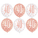 Unique Ballonnen 40 Jaar Rosé Goud & Wit 30CM (6ST) Unique Ballonnen 40 Jaar Rosé Goud & Wit 30CM (6ST)