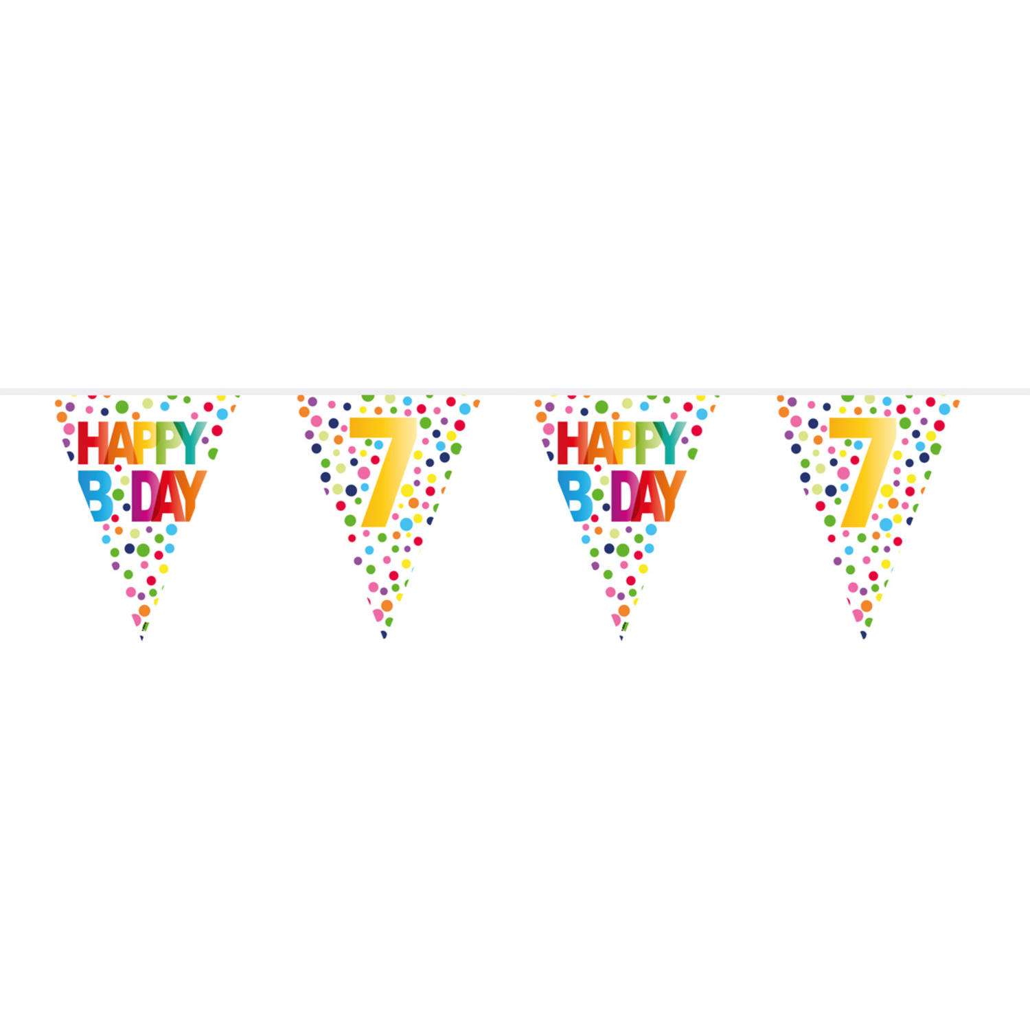 Vlaggenlijn 7 Jaar Happy Birthday (10M)