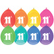 Party Factory NL Ballonnen 11 Jaar Multicolor 30CM (8ST) Party Factory NL Ballonnen 11 Jaar Multicolor 30CM (8ST)
