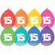 Party Factory NL Ballonnen 15 Jaar Multicolor 30CM (8ST) Party Factory NL Ballonnen 15 Jaar Multicolor 30CM (8ST)