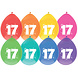 Party Factory NL Ballonnen 17 Jaar Multicolor 30CM (8ST) Party Factory NL Ballonnen 17 Jaar Multicolor 30CM (8ST)