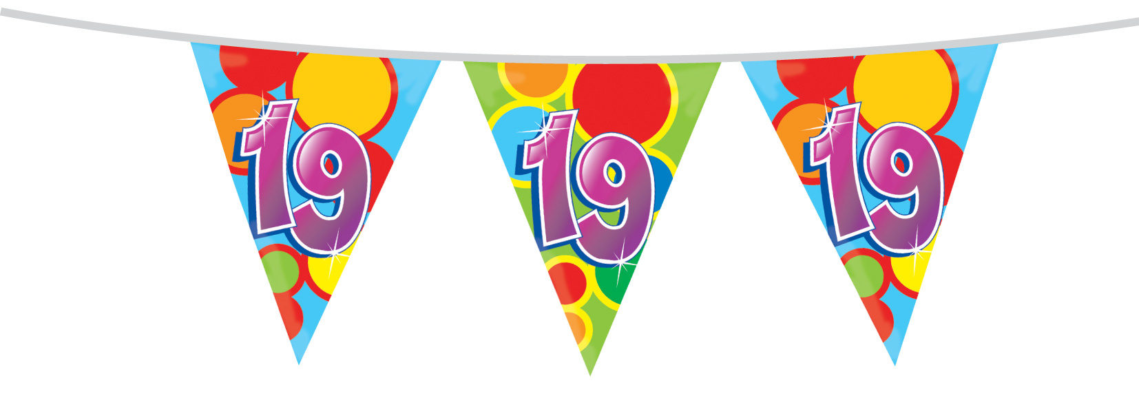 Vlaggenlijn 19 Jaar Multicolor (10M)