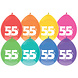 Party Factory NL Ballonnen 55 Jaar Multicolor 30CM (8ST) Party Factory NL Ballonnen 55 Jaar Multicolor 30CM (8ST)