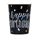 Unique Wegwerp Bekertjes Happy Birthday Zwart & Zilver 270ML (8ST) Unique Wegwerp Bekertjes Happy Birthday Zwart & Zilver 270ML (8ST)