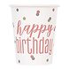 Unique Bekertjes Rosé Goud Happy Birthday 270ML (8ST) Unique Bekertjes Rosé Goud Happy Birthday 270ML (8ST)