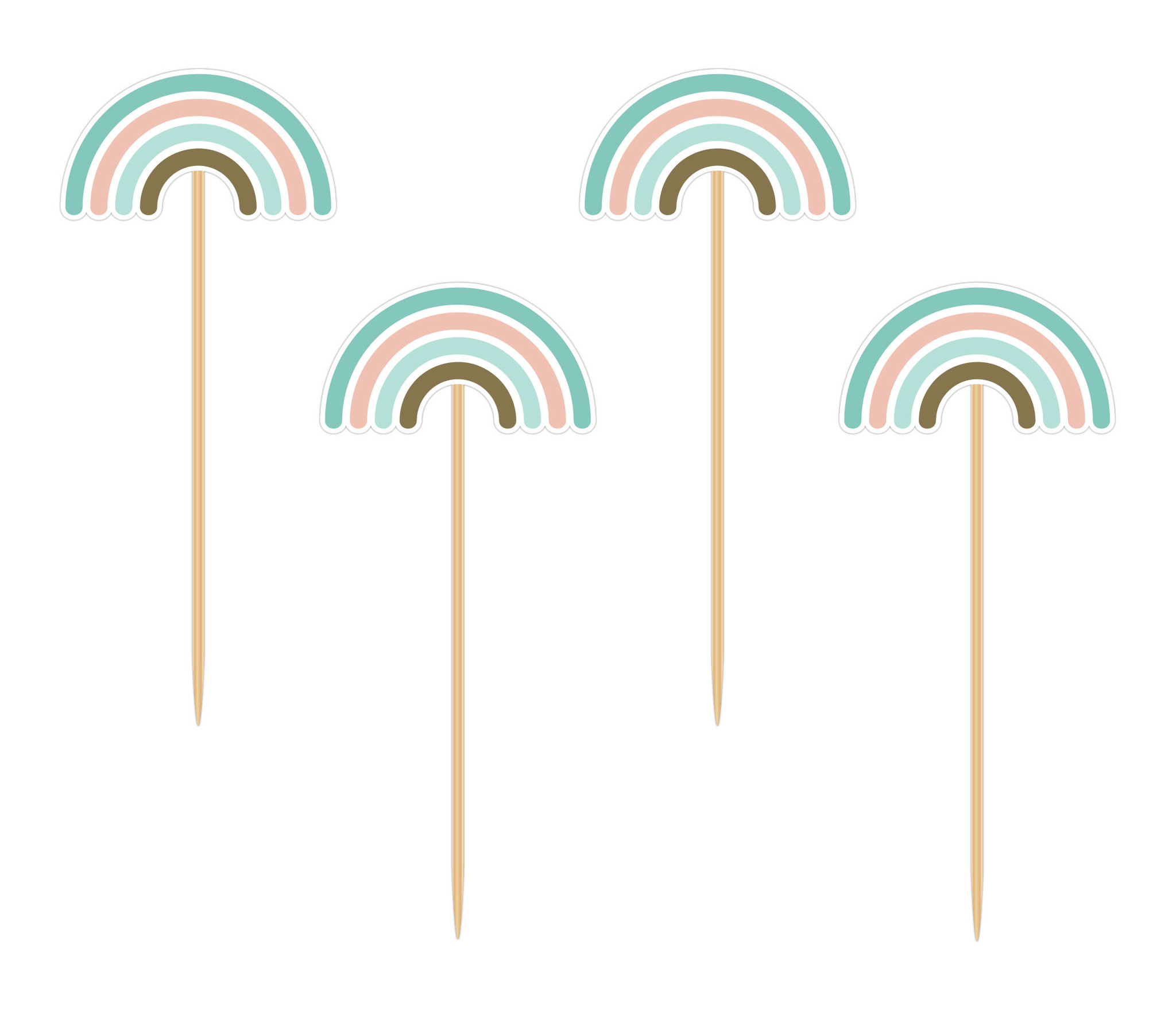 Cocktail Prikkertjes Rainbow 8ST