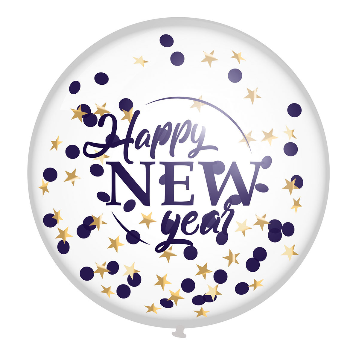 Mega Confetti Ballonnen Happy New Year 60CM