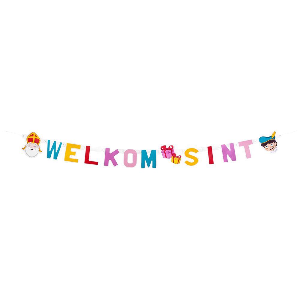 Letterslinger Welkom Sint Multicolor 1.5M