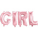Folat Folieballon Tekst Girl Baby Roze 3x 36CM Folat Folieballon Tekst Girl Baby Roze 3x 36CM