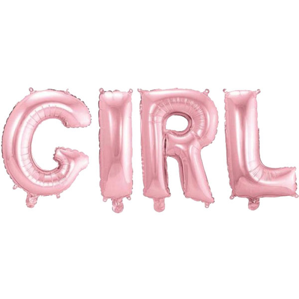Folie Ballon Girl Baby Roze 36CM