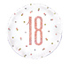 Unique Folie Ballon Rosé Goud & Wit 18 Jaar (45CM) Unique Folie Ballon Rosé Goud & Wit 18 Jaar (45CM)