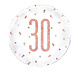 Unique Folie Ballon Rosé Goud & Wit 30 Jaar (45CM) Unique Folie Ballon Rosé Goud & Wit 30 Jaar (45CM)
