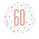 Unique Folie Ballon Rosé Goud & Wit 60 Jaar (45CM) Unique Folie Ballon Rosé Goud & Wit 60 Jaar (45CM)