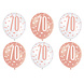 Unique Ballonnen 70 Jaar Rosé Goud & Wit 30CM (6ST) Unique Ballonnen 70 Jaar Rosé Goud & Wit 30CM (6ST)