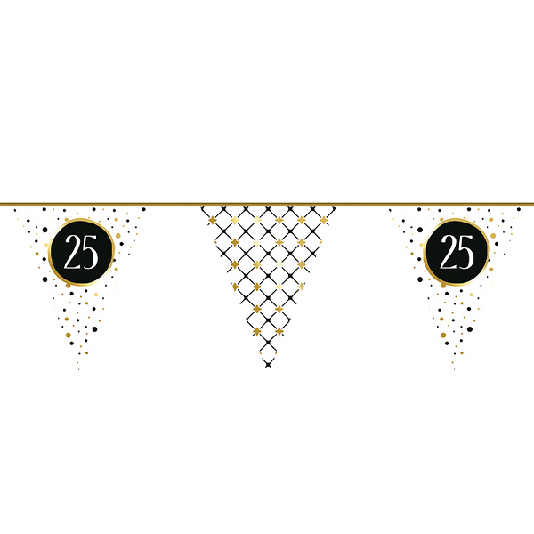 Vlaggenlijn Festive Gold 25 Jaar 6M